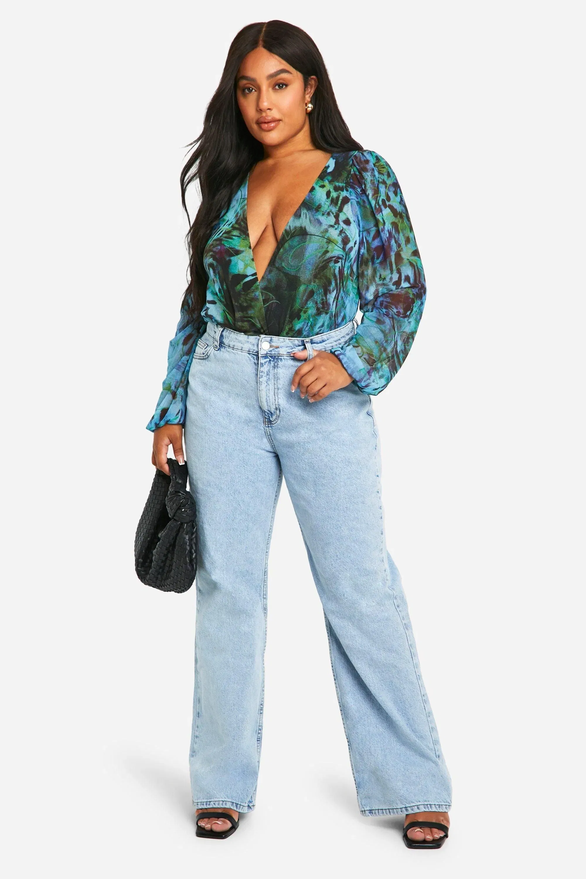Plus Animal Wrap Mesh Bodysuit
