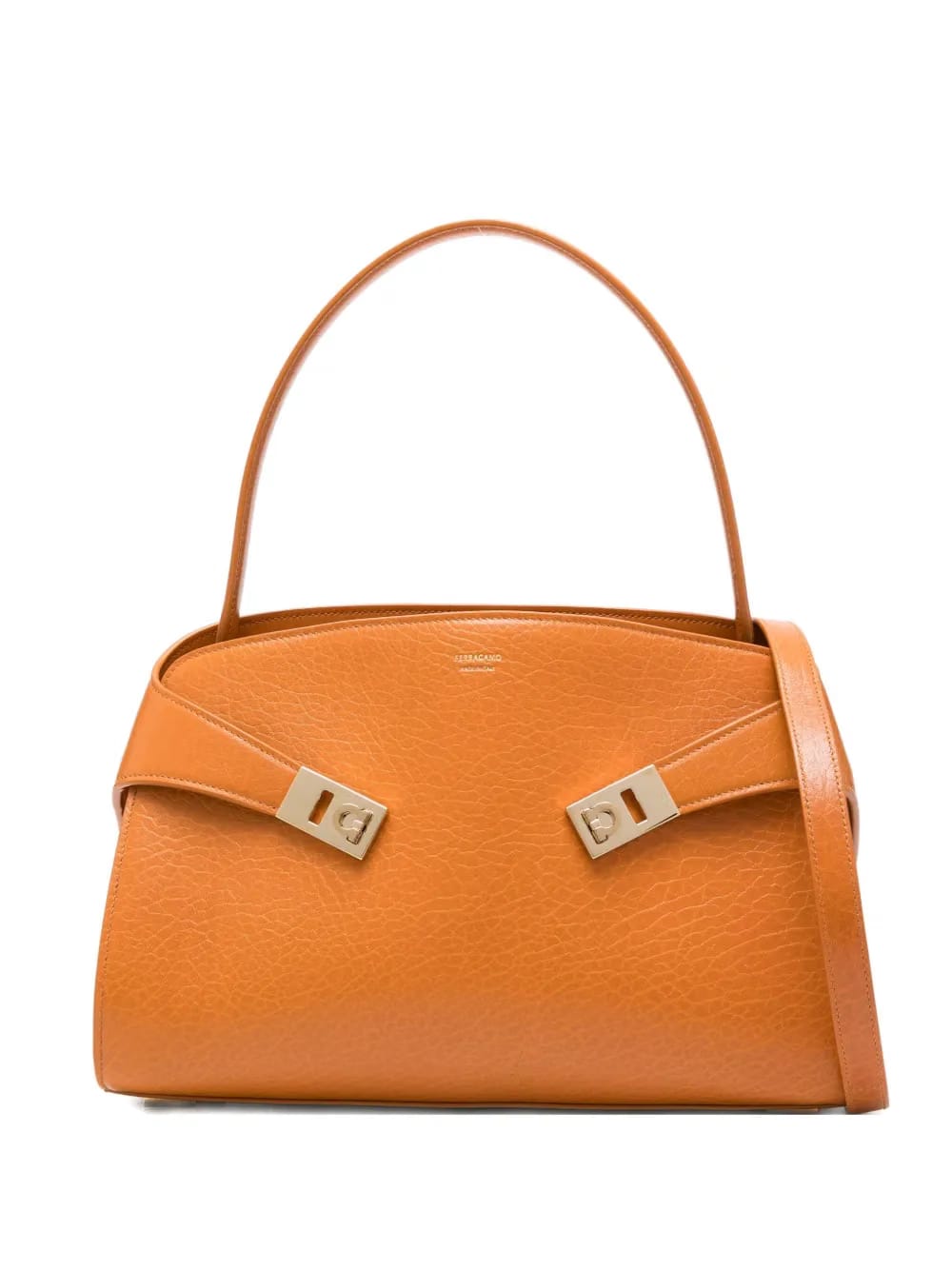 Hug curved-top clasp tote bag