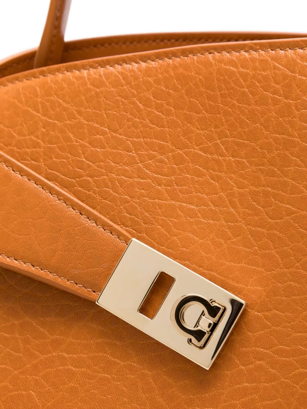 Hug curved-top clasp tote bag