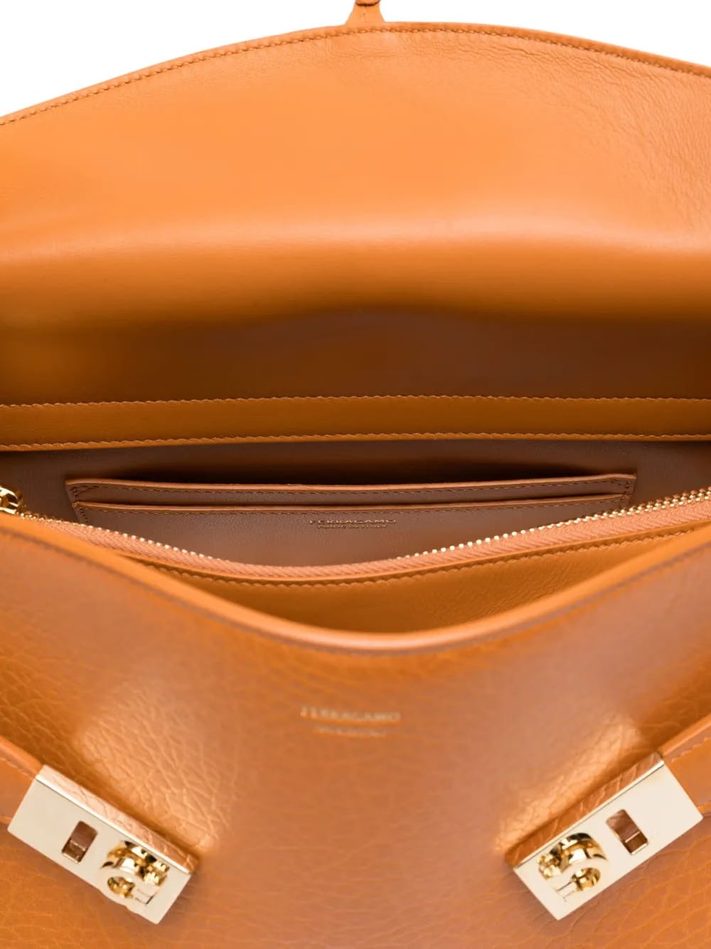Hug curved-top clasp tote bag