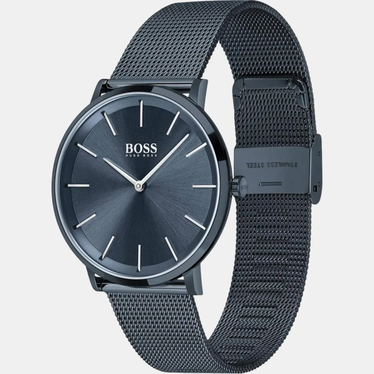 Boss Skyliner Men Quartz Blue Dial Analog Stainless Steel Watch 1513827