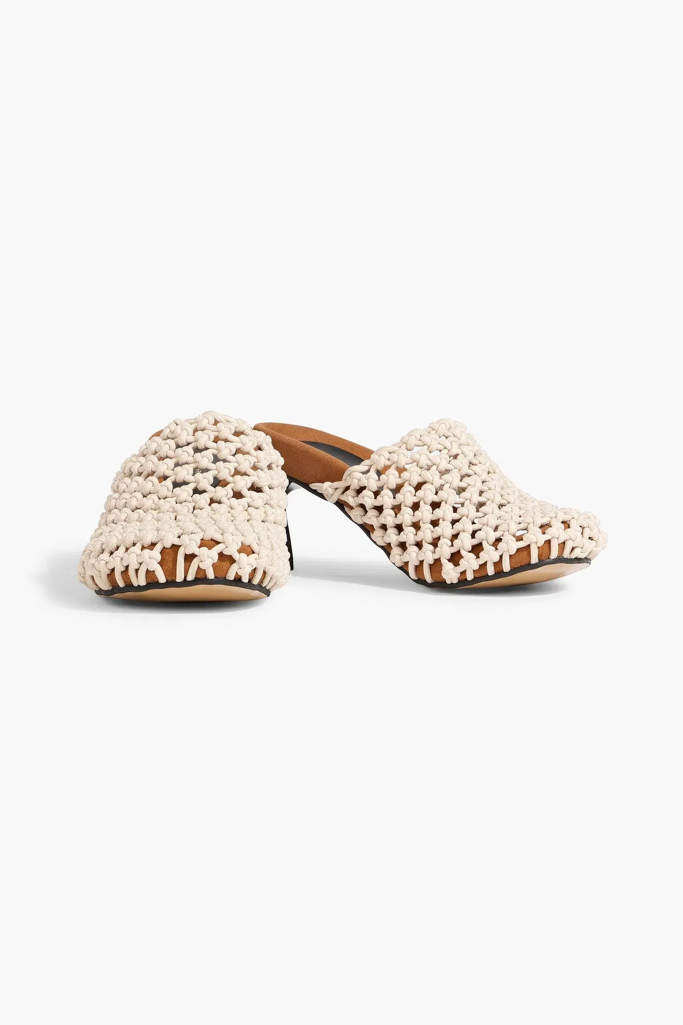 Stella Mccartney Terra Knotted Mules Ecru Women's