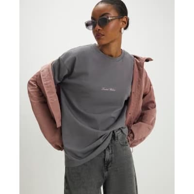 Grey Studio Graphic Oversized T-shirt