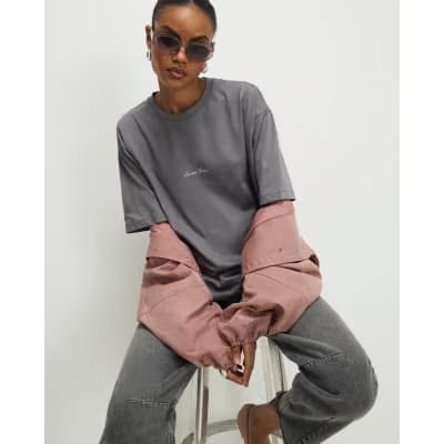 Grey Studio Graphic Oversized T-shirt
