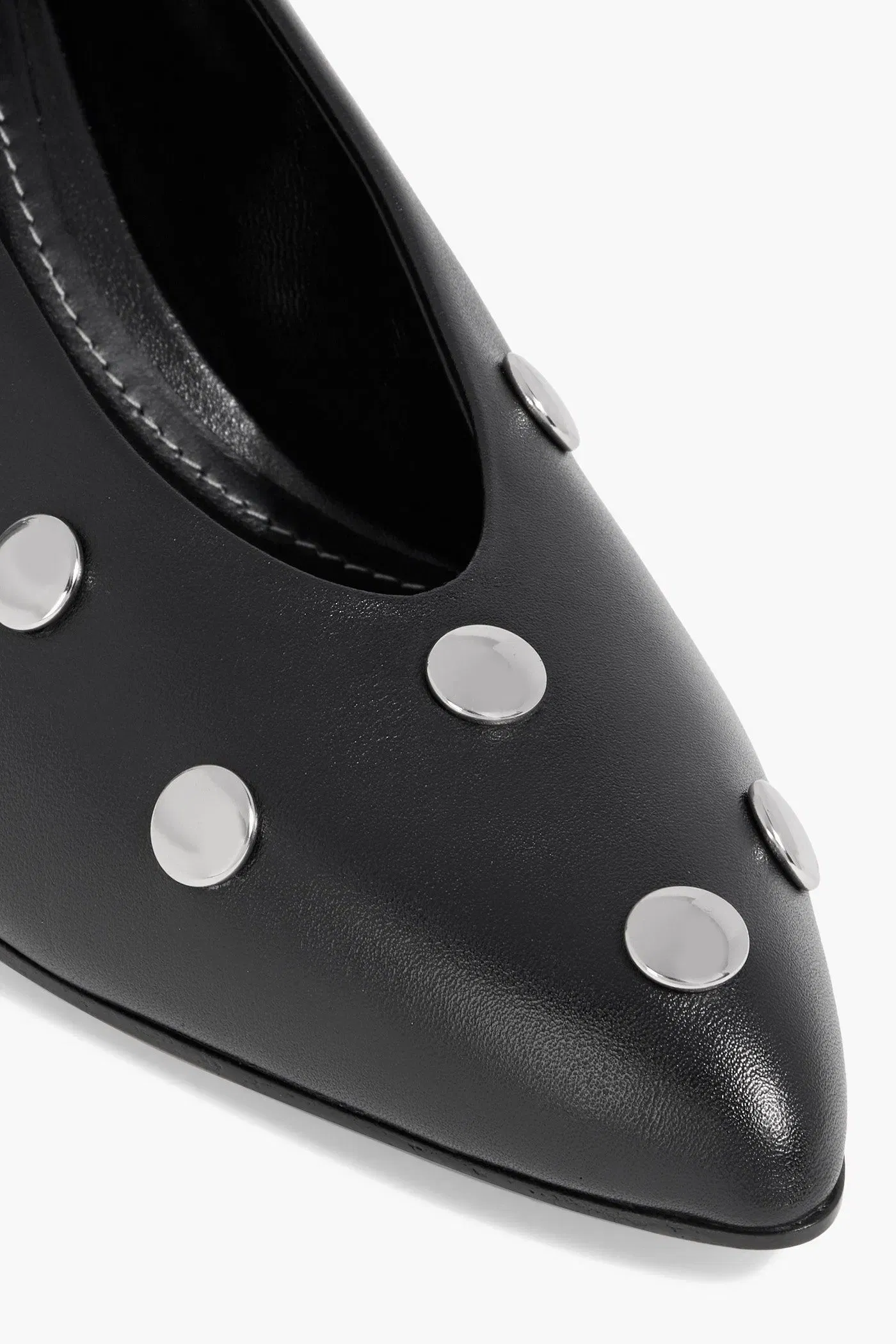 Bally Aline Studded Leather Pumps Black Women's