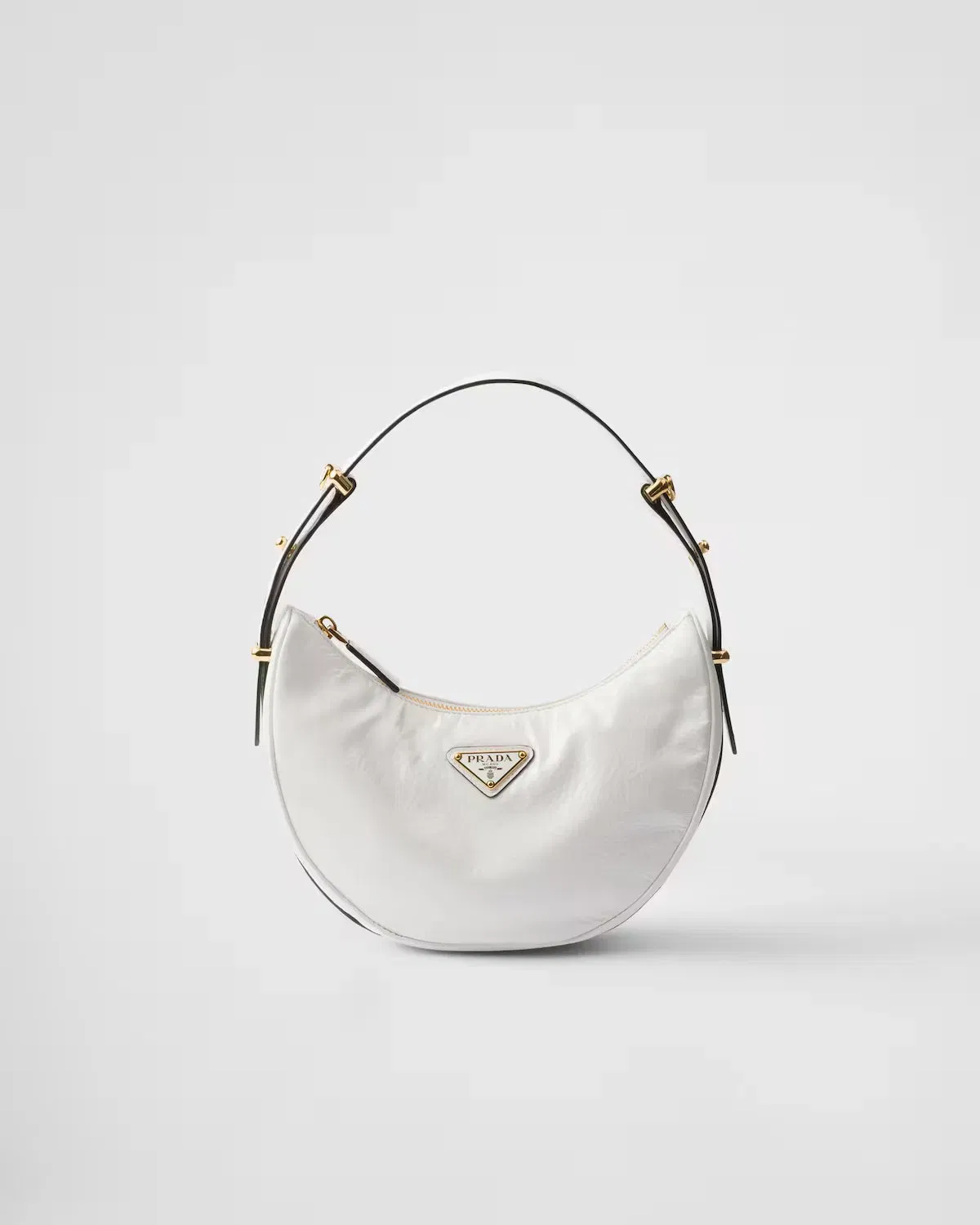 Prada Arqué naplak patent leather shoulder bag