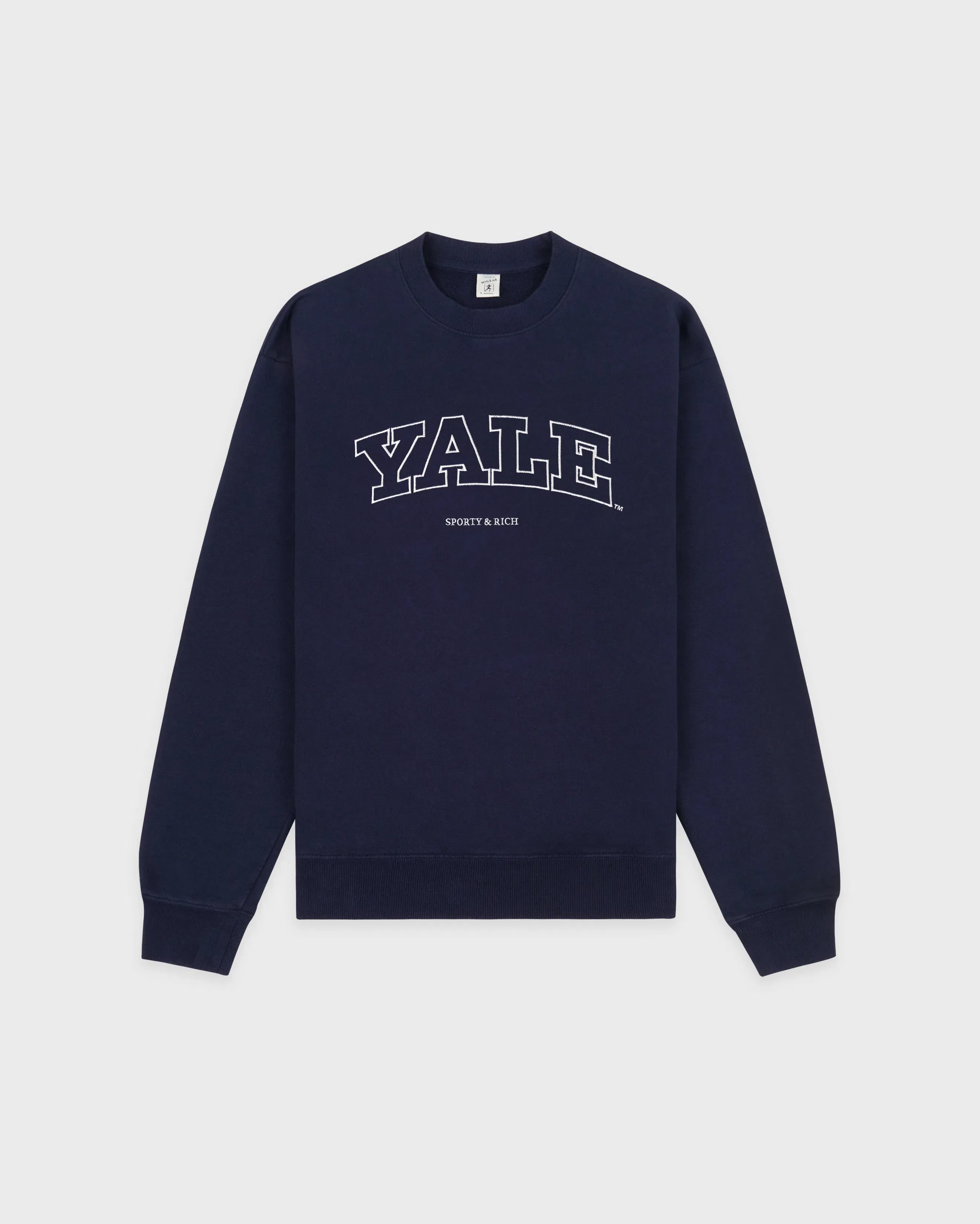 Yale Ivy Crewneck - Navy/White