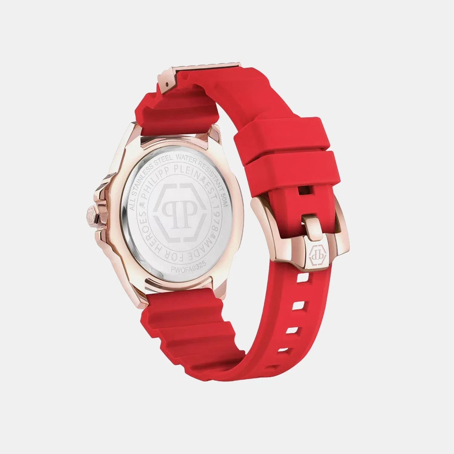 Philipp Plein Ofa-The Skull 38Mm Women Quartz White Dial Analog Silicone Watch Pwofa0325