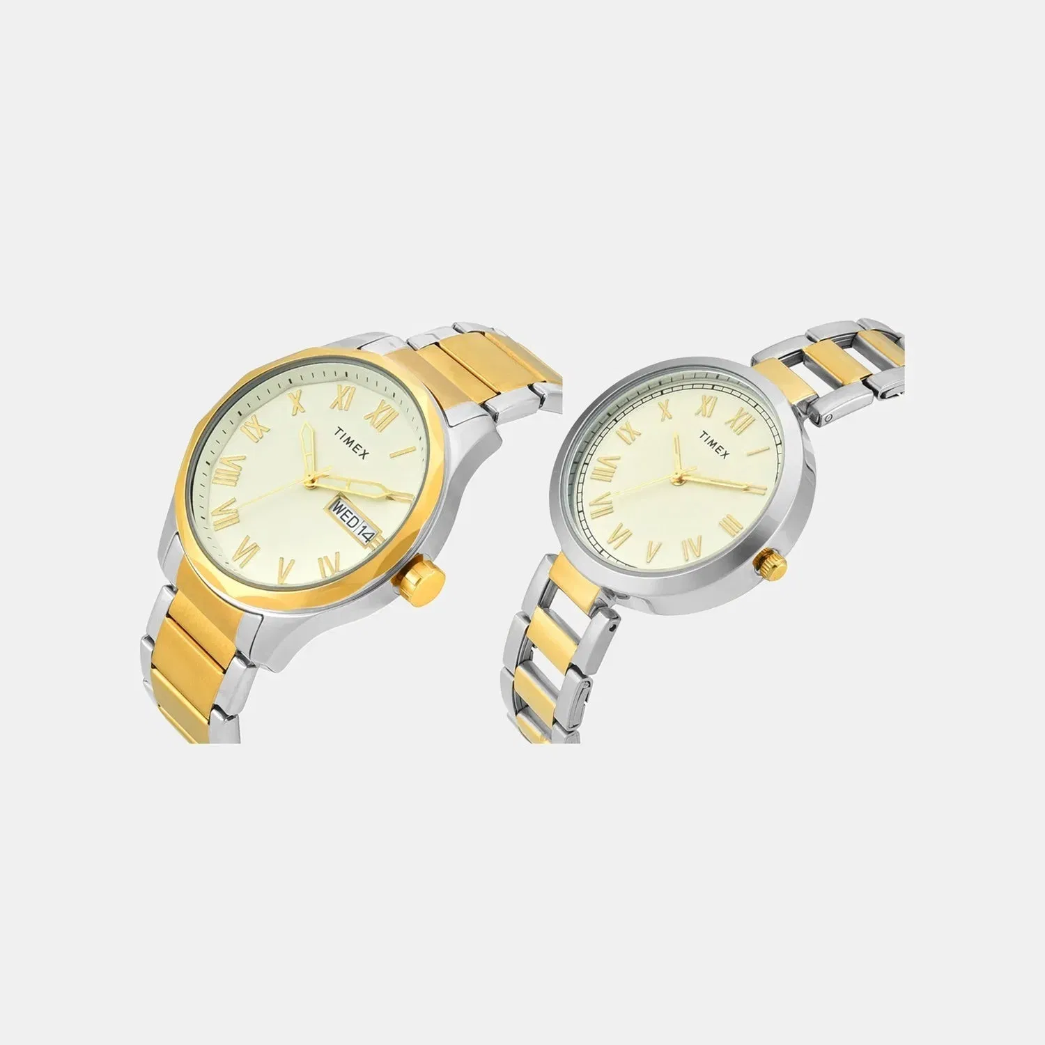 Timex Trendline Couple Quartz Dial Analog Stainless Steel Watch Tw00Pr341