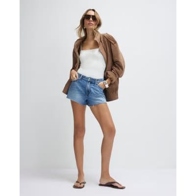Blue Hotpant Denim Shorts
