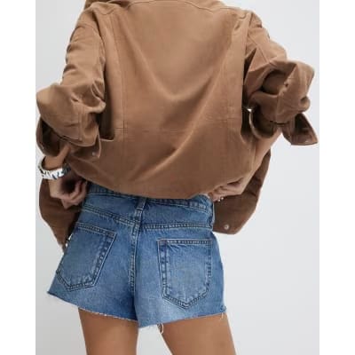 Blue Hotpant Denim Shorts
