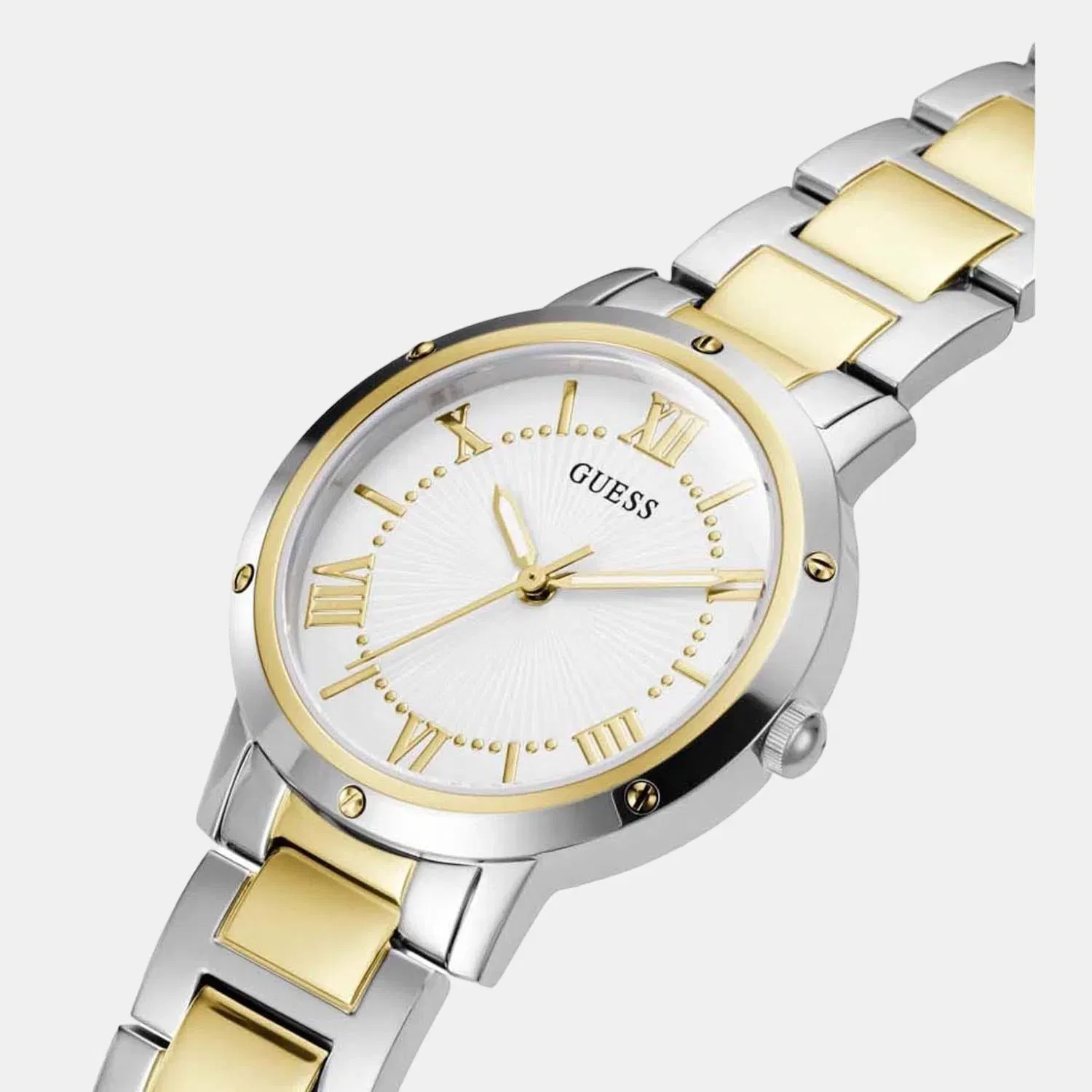 Guess Gd Dawn Women Quartz White Dial Analog Stainless Steel Gw0404L2