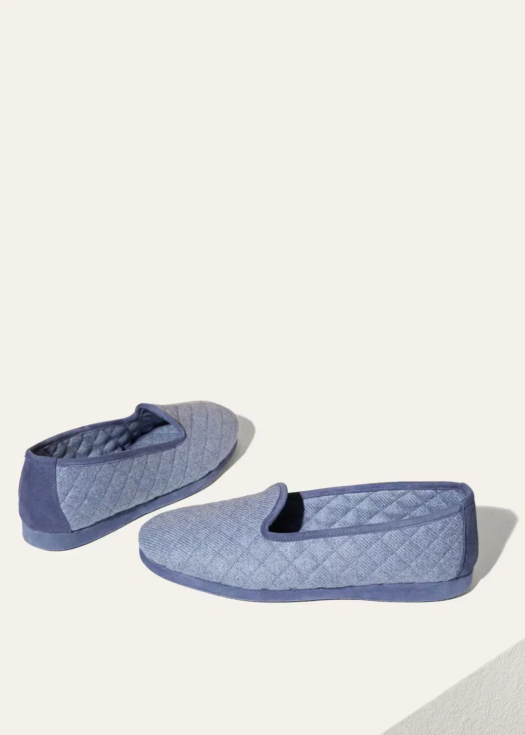 LoroPiana Classic Slipper Light Blue Sugar Paper Melange