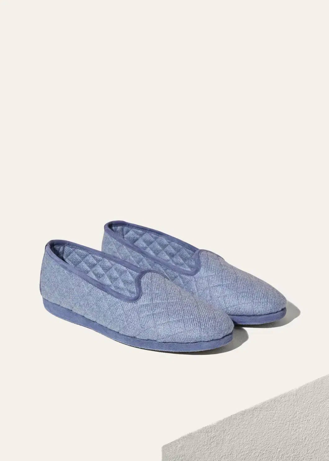 LoroPiana Classic Slipper Light Blue Sugar Paper Melange