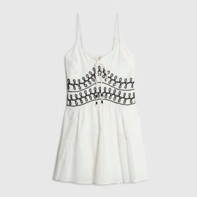 White Cornelli Mini Beach Dress