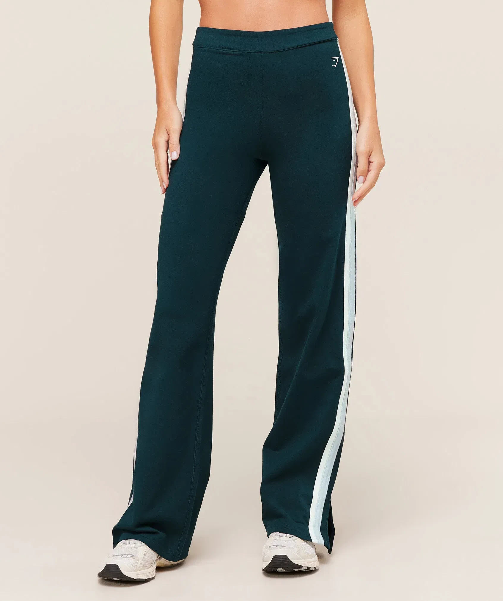 Women's Gymshark Piping Wide Leg Pants Deep Petrol Blue