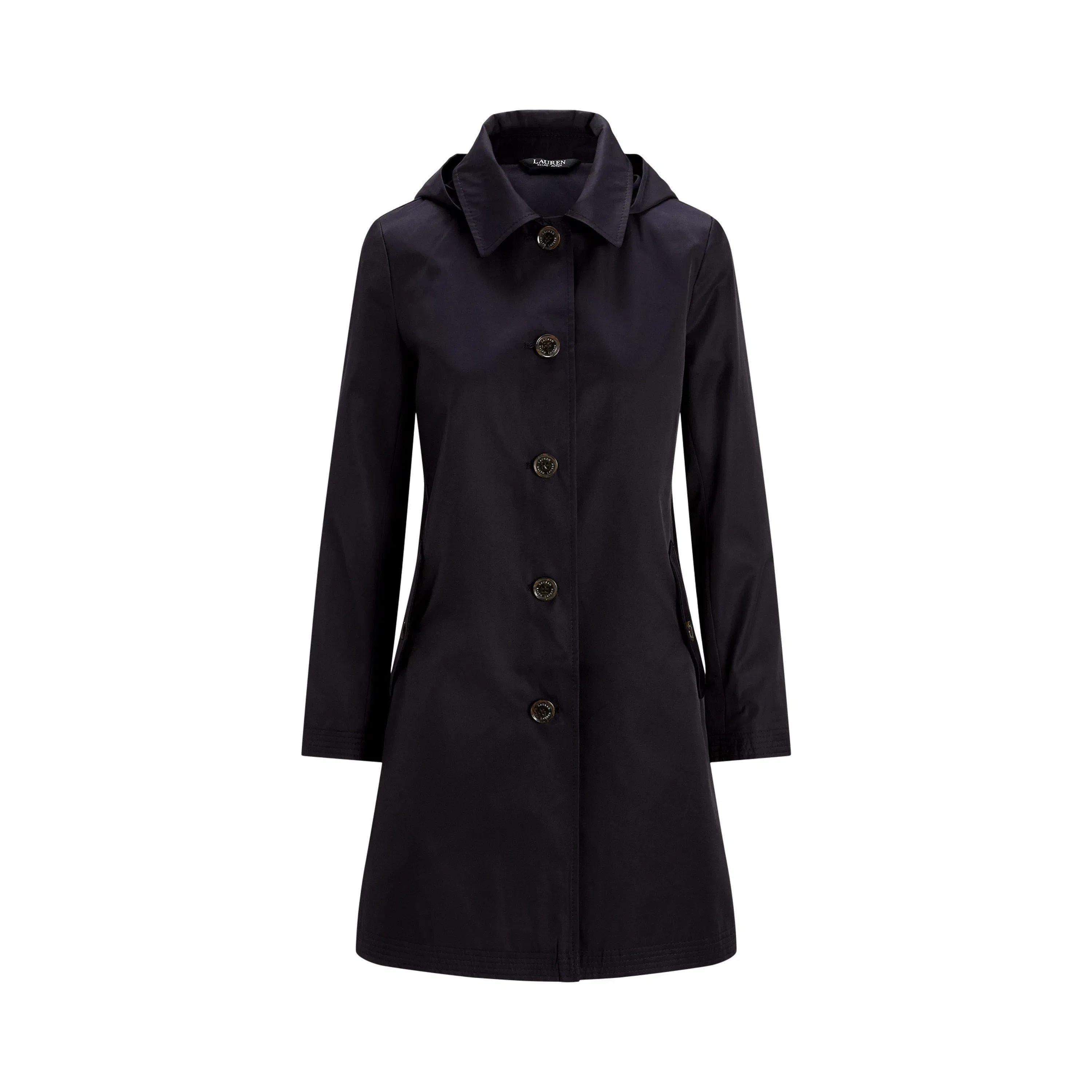 Genuine Leather Structured Trench Coat