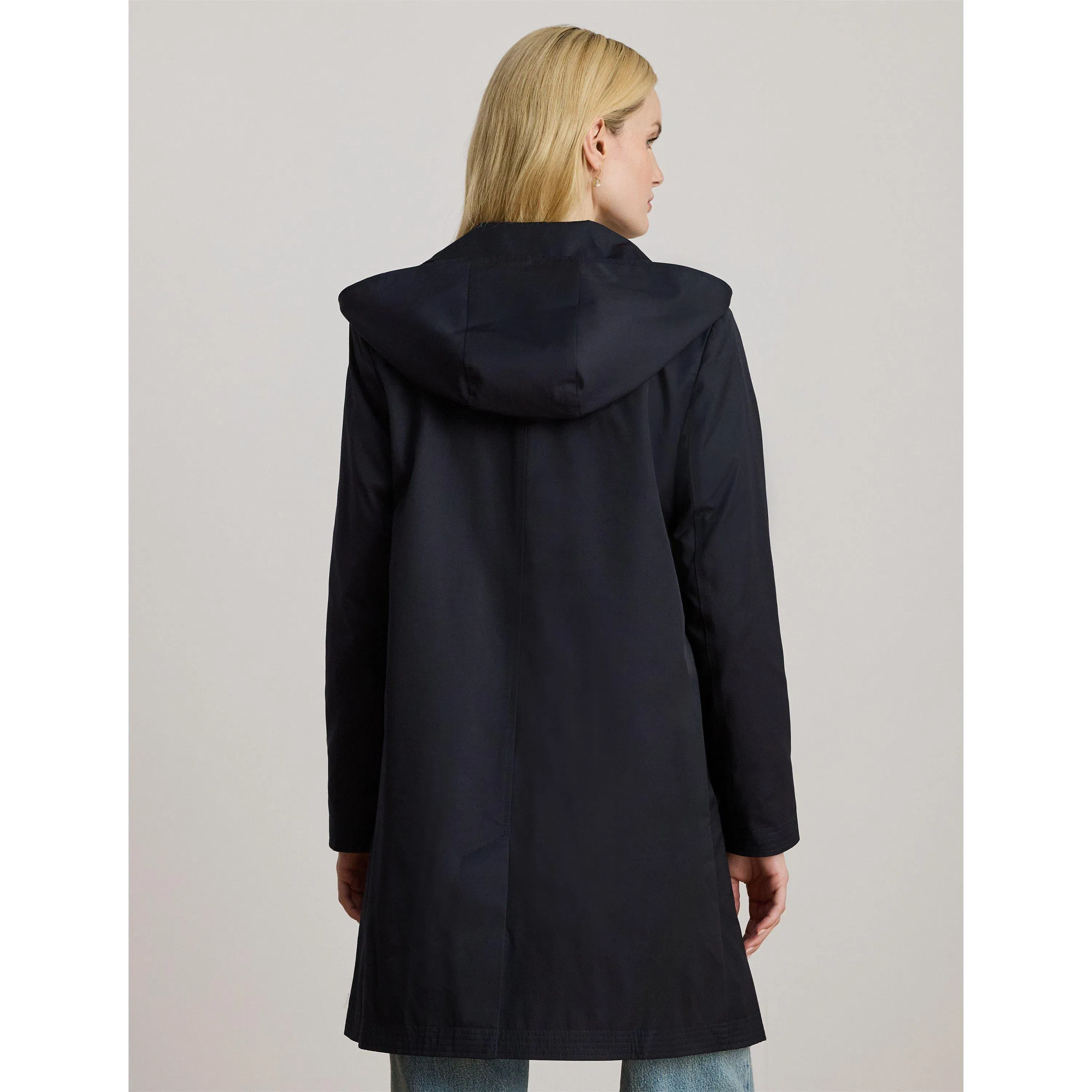 Genuine Leather Structured Trench Coat