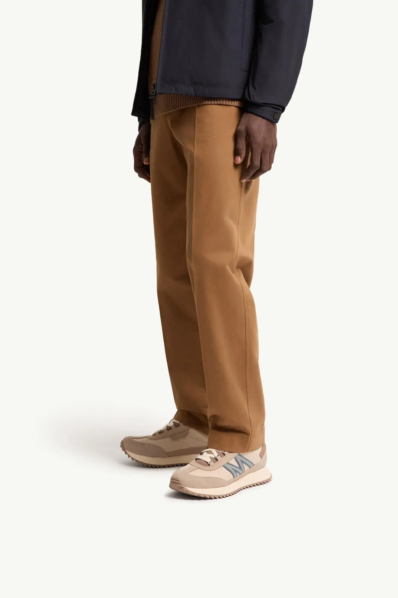 Moncler Pacey2 Suede & Nubuck Sneakers Beige
