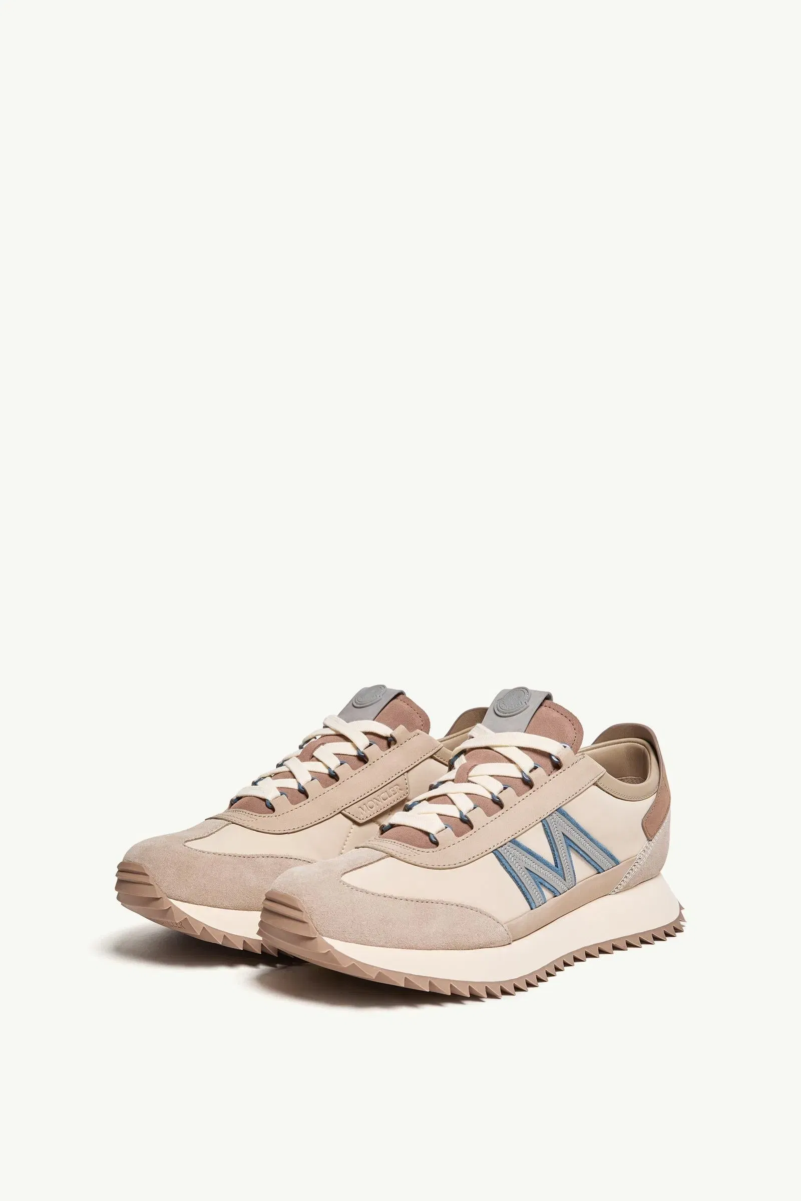 Moncler Pacey2 Suede & Nubuck Sneakers Beige