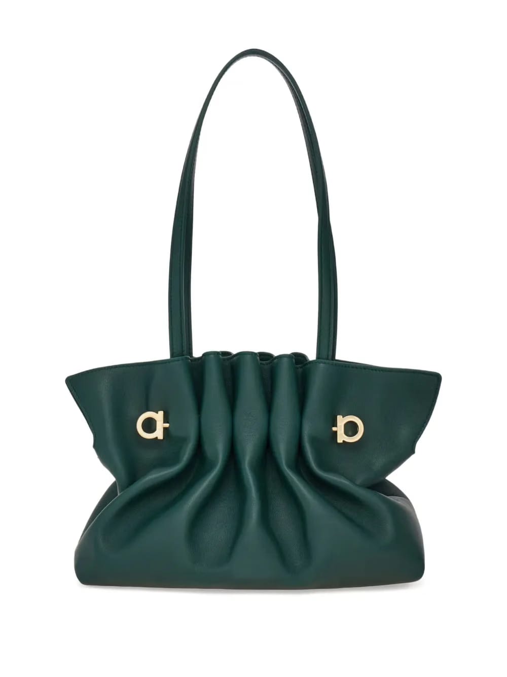 Soft ruched shoulder bag