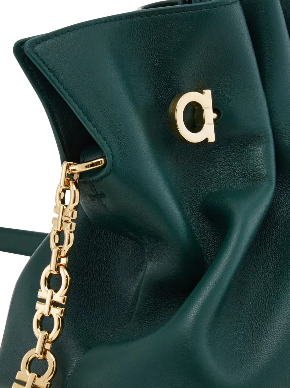 Soft ruched shoulder bag