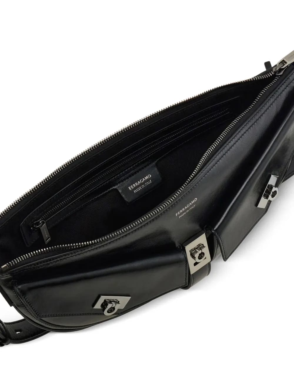 small gancio-embellished curved shoulder bag