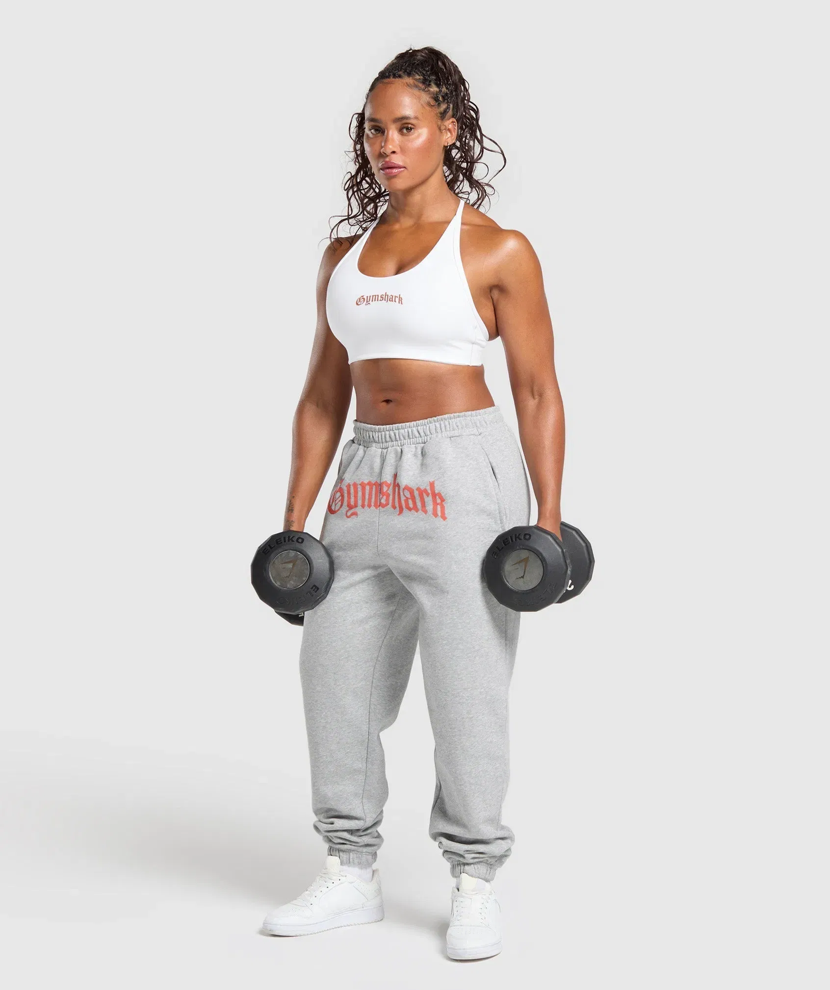 Women's Gymshark Strength Department Graphic Sports Bra White