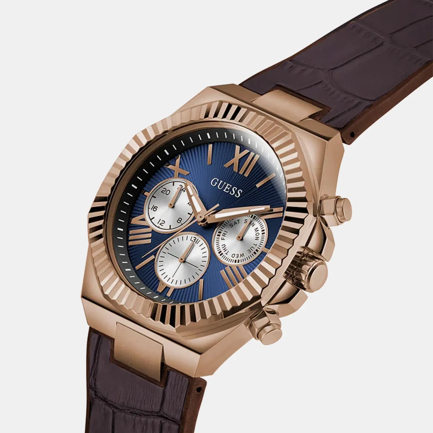 Guess Gd Equity Men Quartz Blue Dial Analog Stainless Steel Gw0791G4