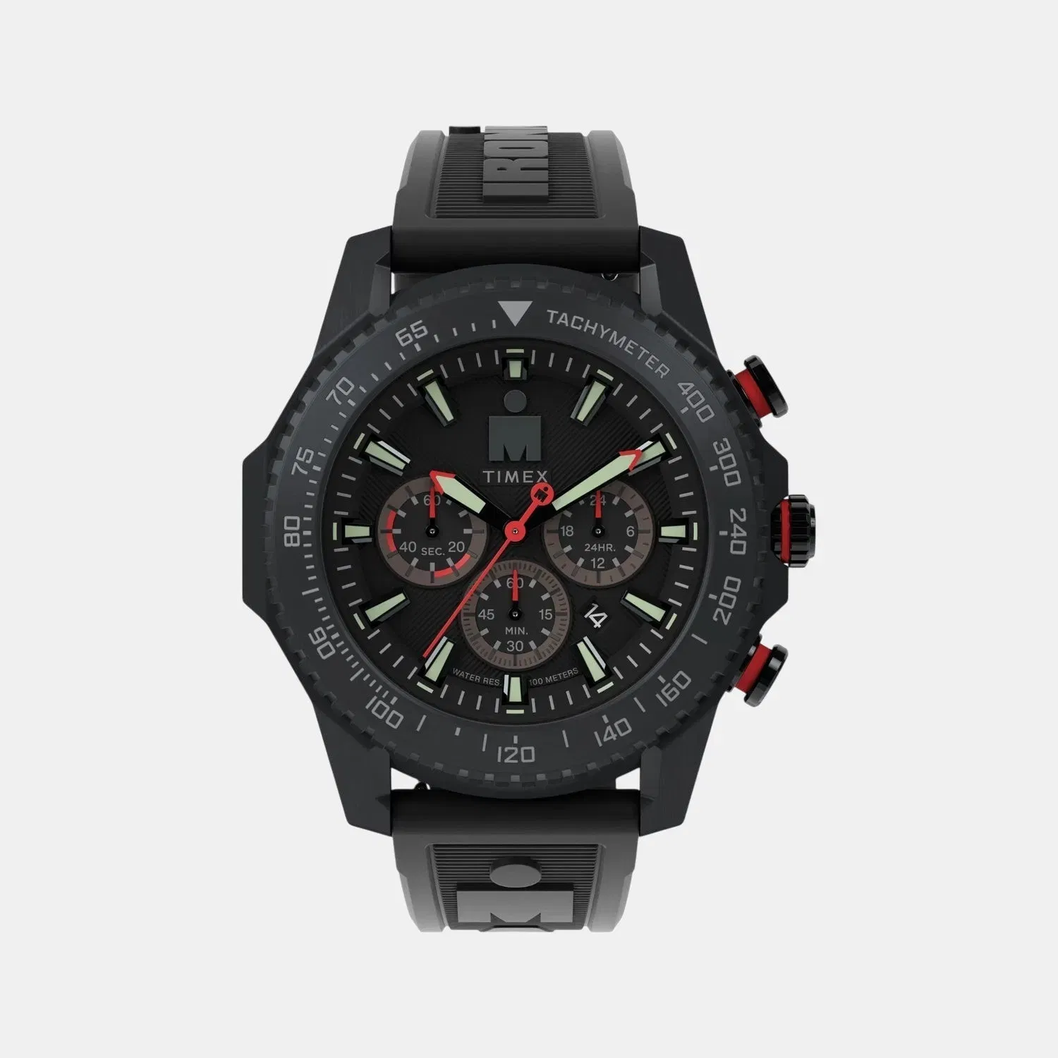 Timex Men Quartz Black Dial Analog Silicone Watch Tw2W55400Uj