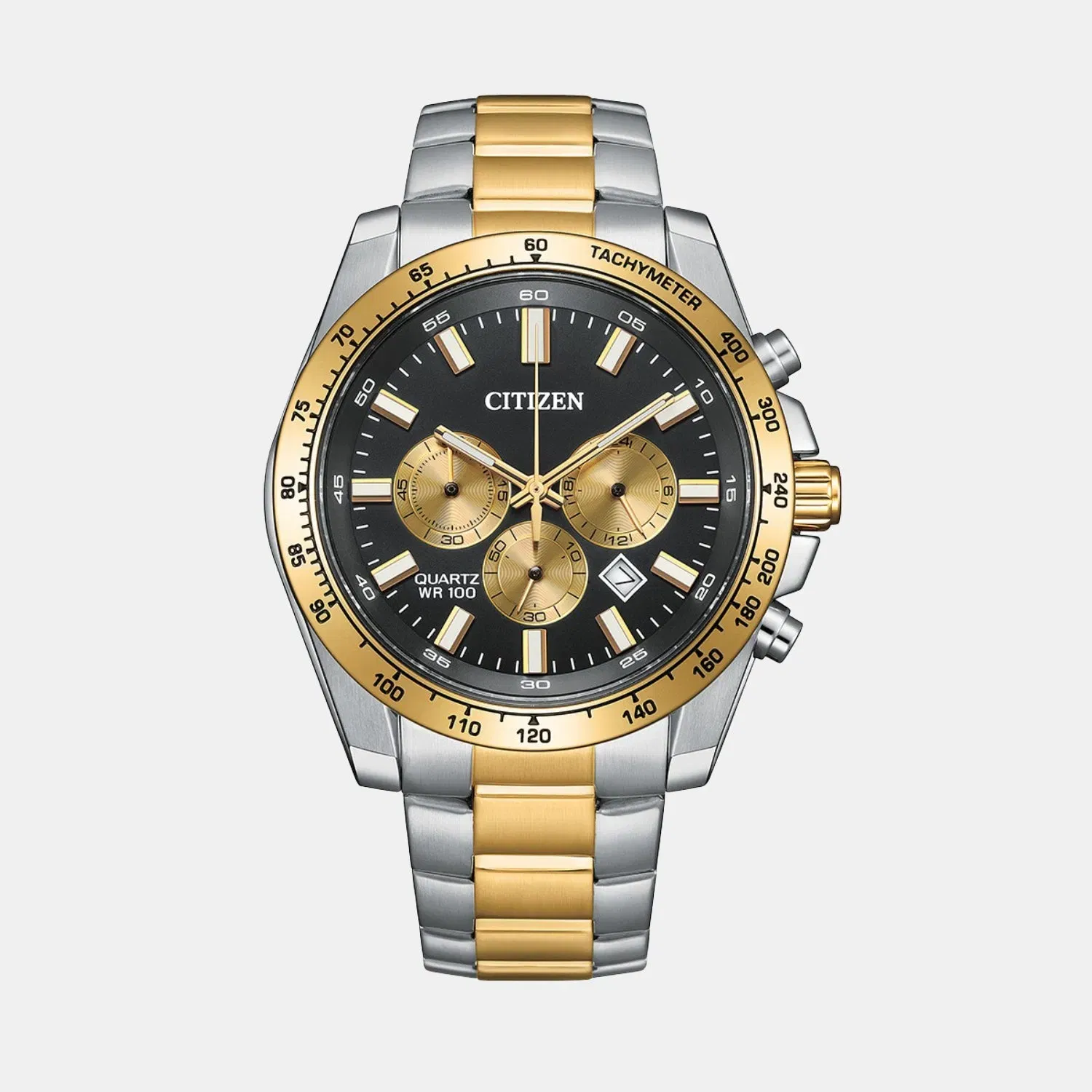 Citizen Men Quartz Grey Dial Chronograph Stainless Steel Watch An8234-58E