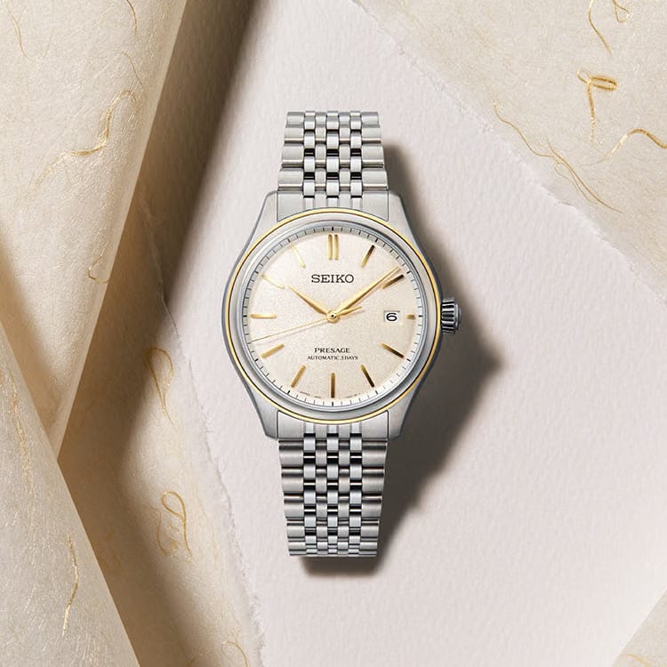Seiko Presage Classic Series In Delicate Cream Silk - Champagne - SPB478J1