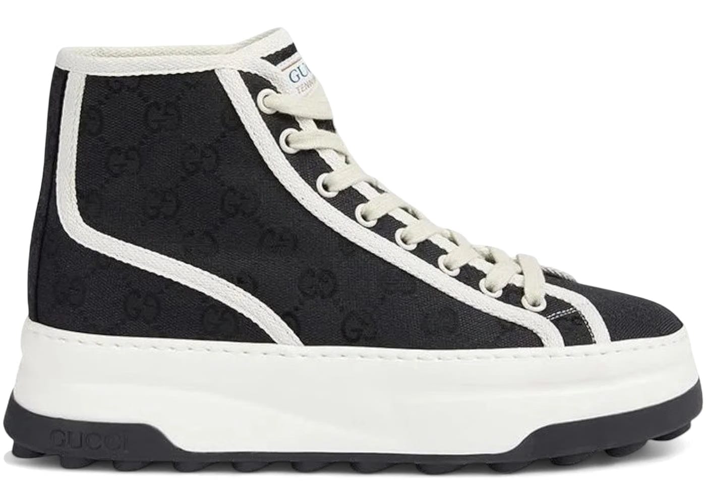 Gucci Gg High Sneaker Interlocking G Black White