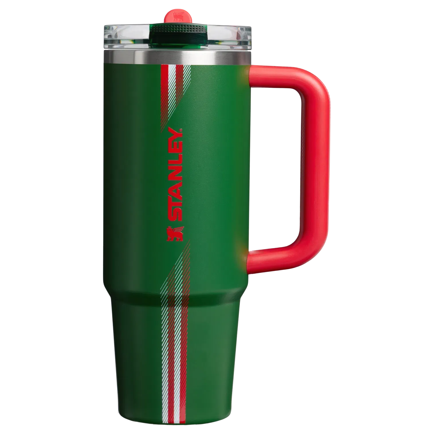 Country Collection Quencher ProTour Flip Straw Tumbler | 30 oz - Stanley Create Team Dark Green Red