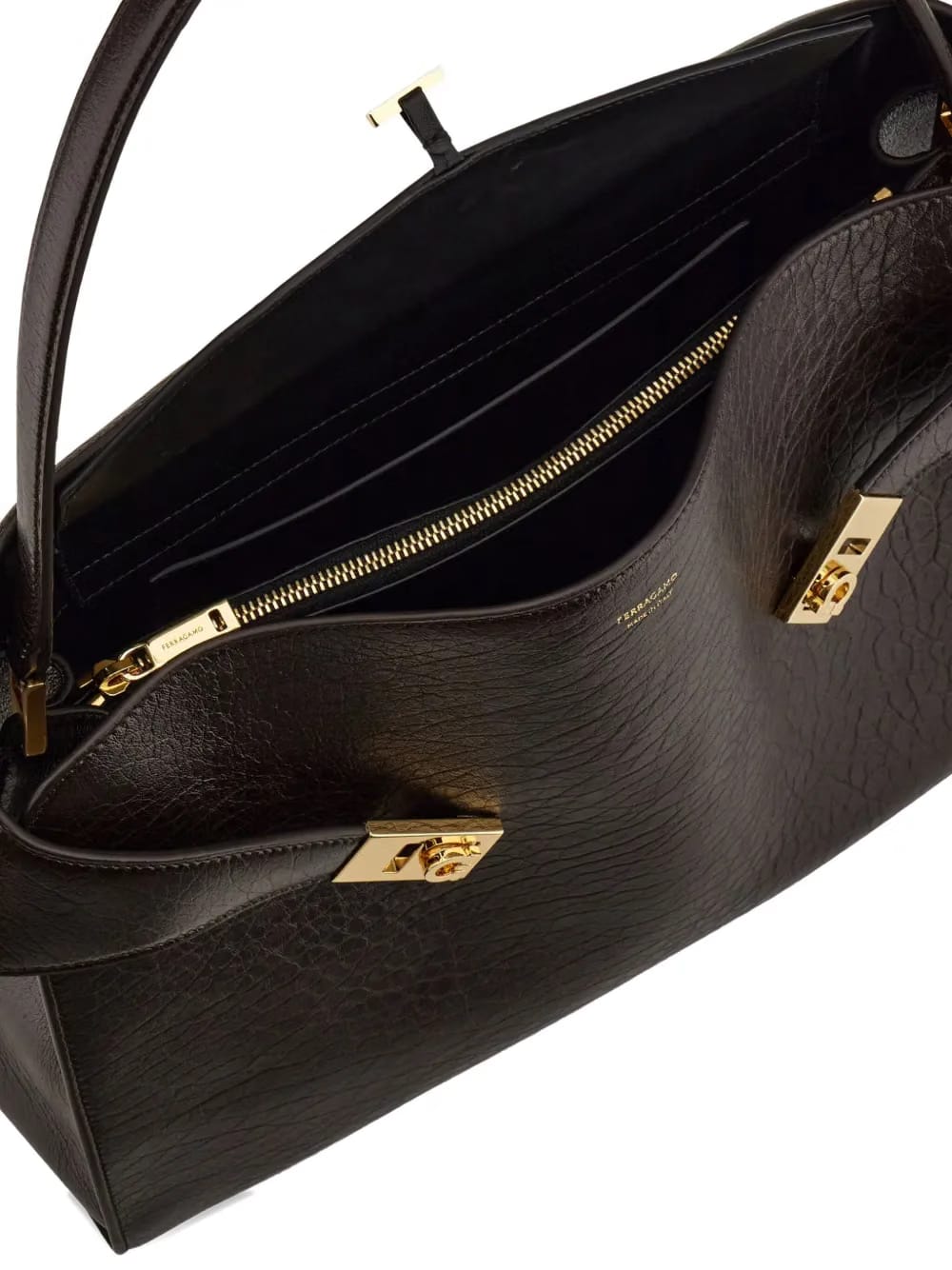 Hug L leather shoulder bag