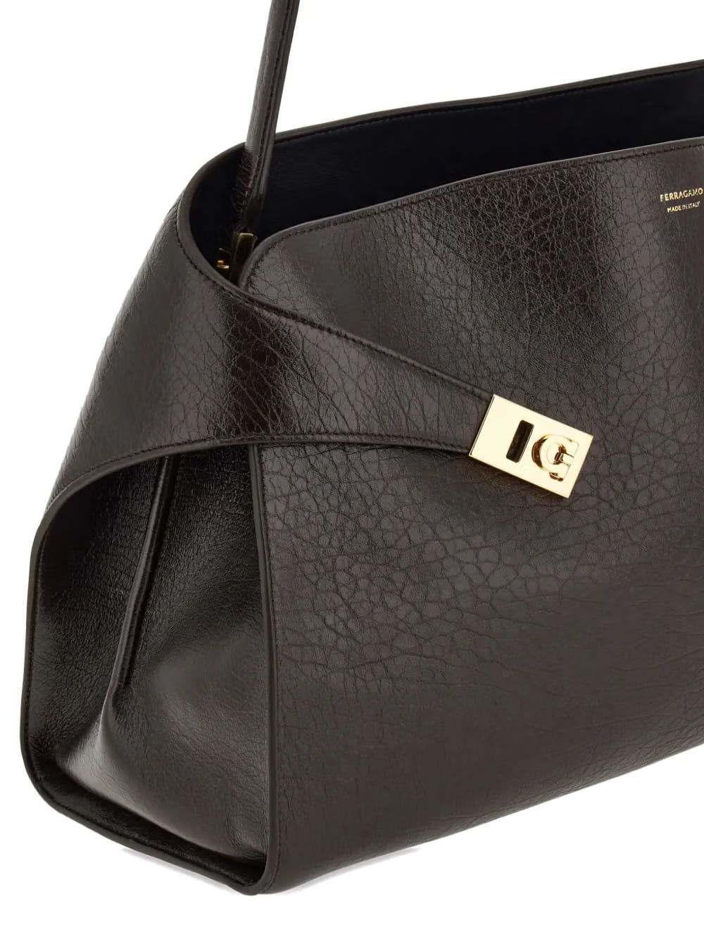 Hug L leather shoulder bag