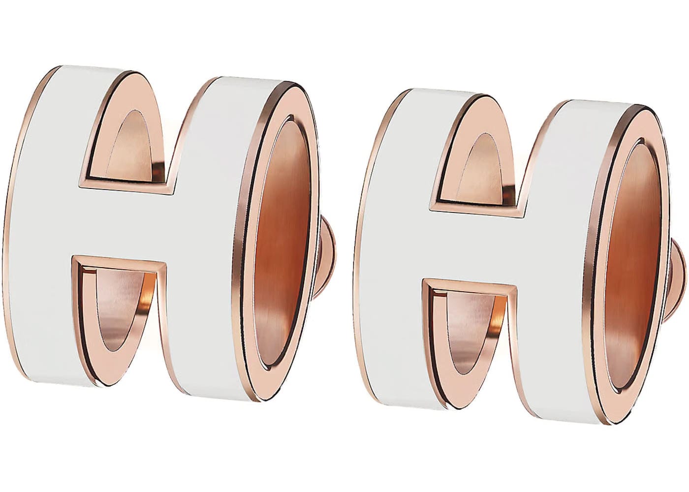 Hermes Earrings Pop H Mini Blanc