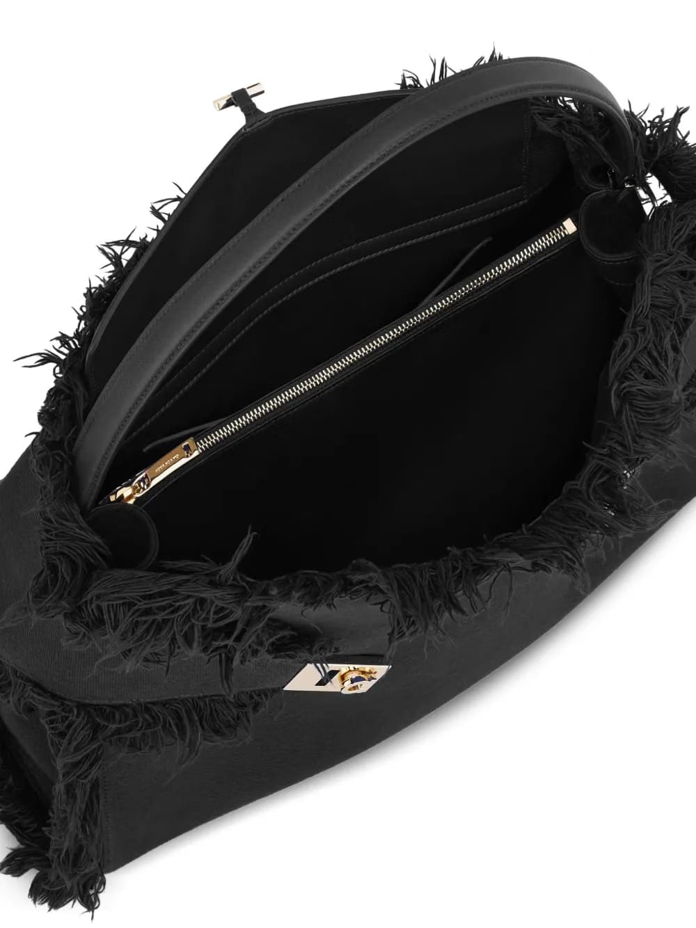large Hug fringe-detail shoulder bag