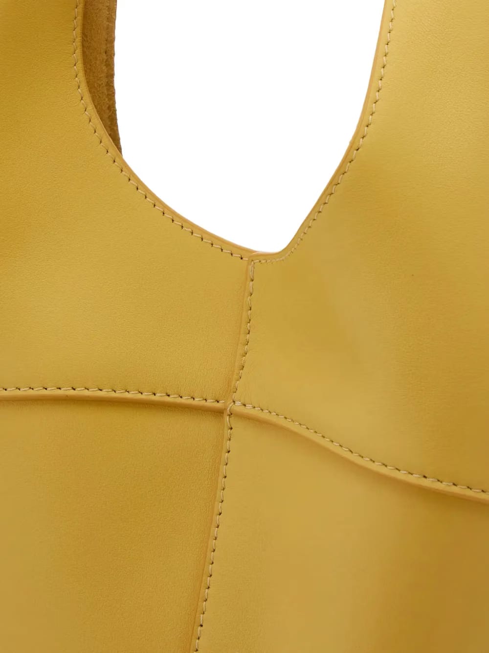 debossed-logo panelled leather bag