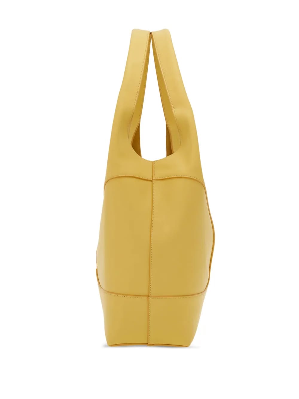 debossed-logo panelled leather bag