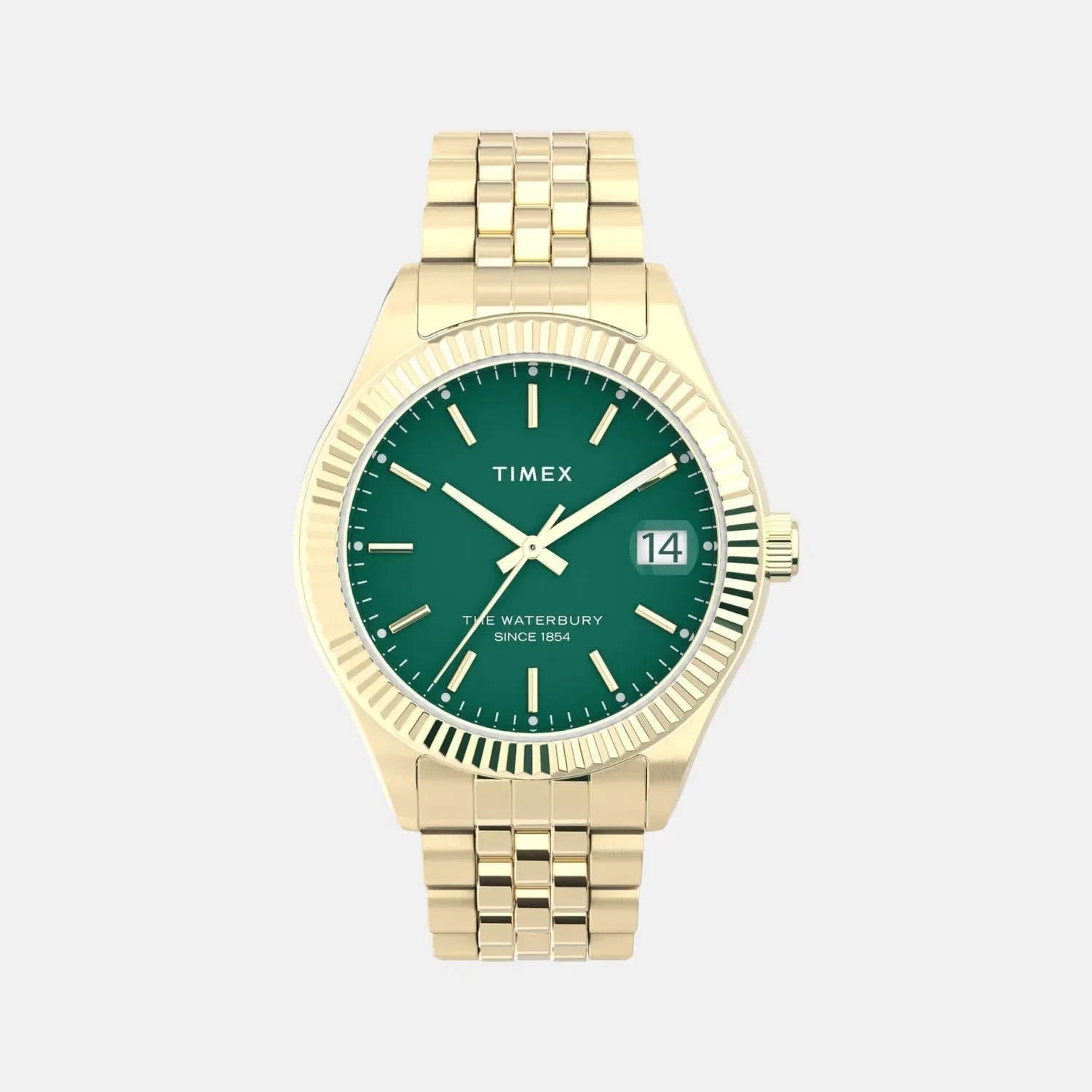 Timex Women Quartz Green Dial Analog Stainless Steel Watch Tw2V31700Uj