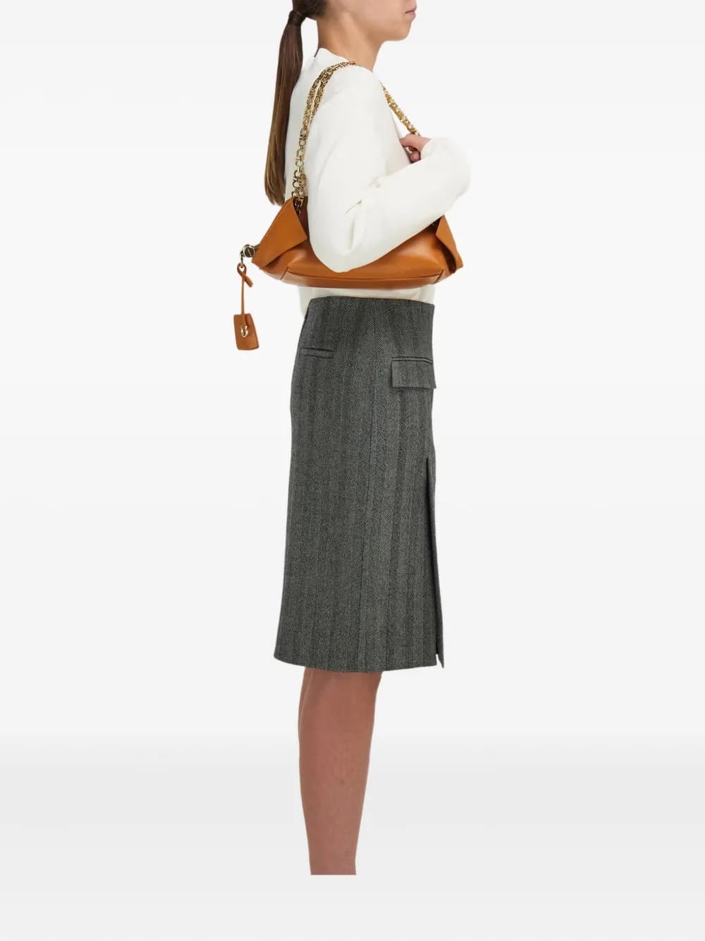 small Folded chain-strap shoulder bag