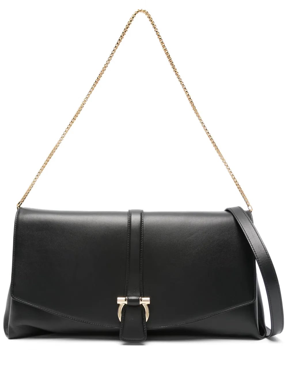 Gancini-buckle shoulder bag