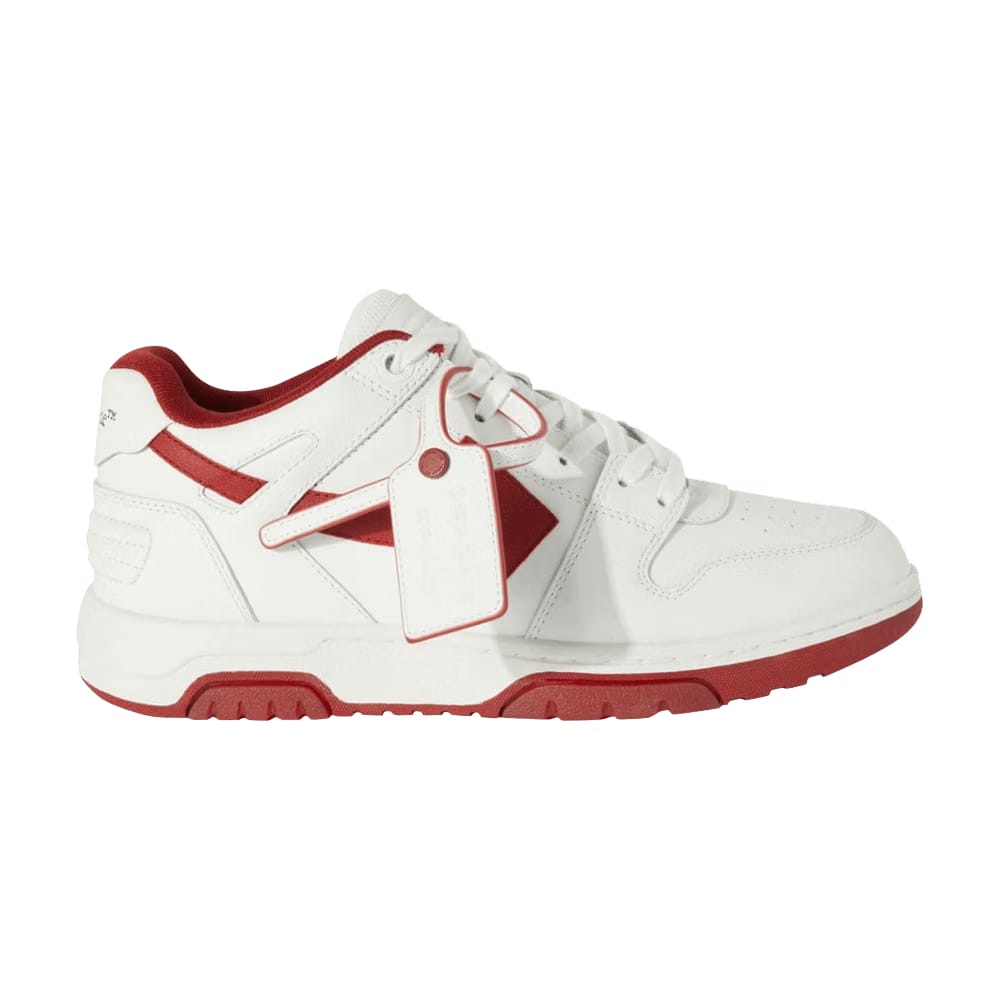 OFF-WHITE Out Of Office OOO Low Tops White Red Tag