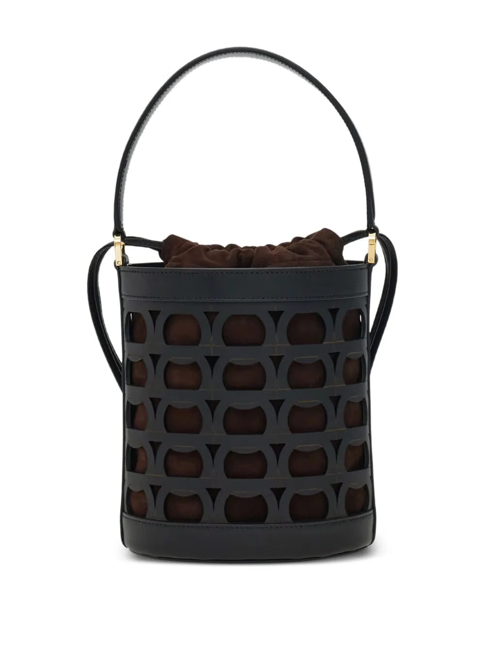 Gancini laser-cut bucket bag