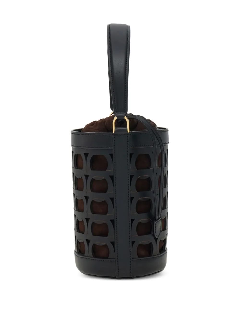 Gancini laser-cut bucket bag