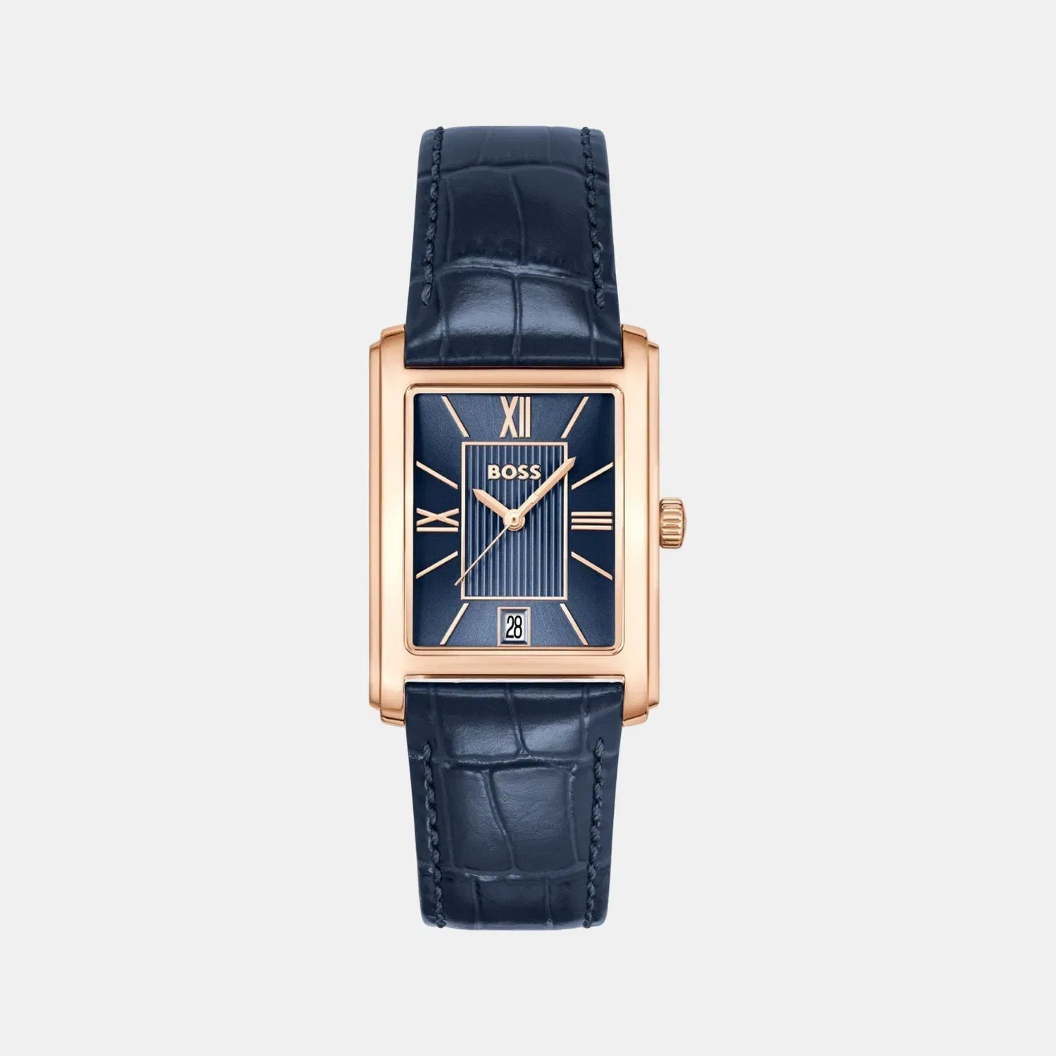 Boss Principle Dress Men Quartz Blue Dial Analog Leather Watch 1514281