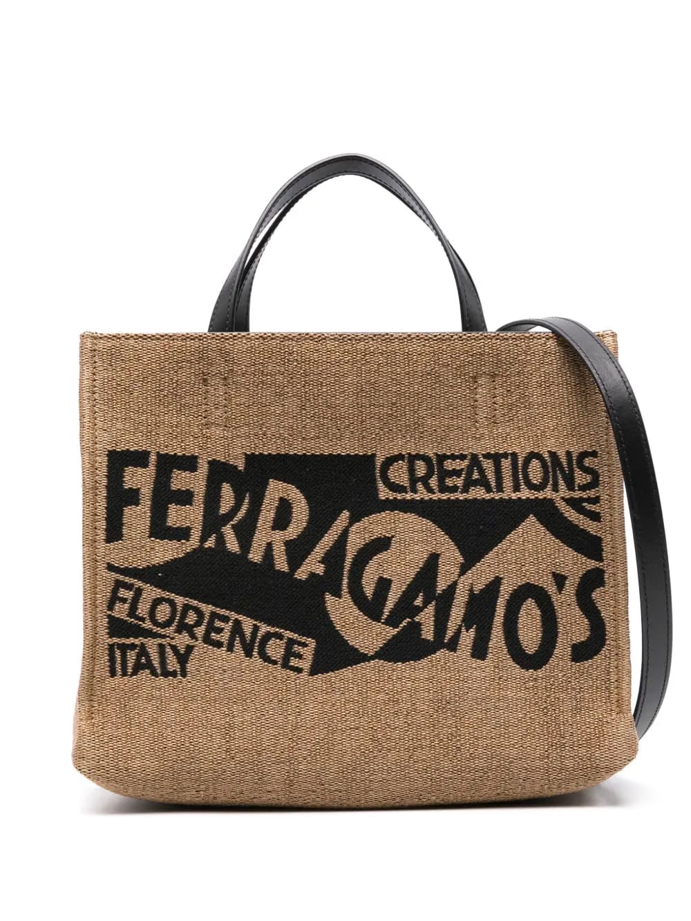 small logo-embroidered tote bag