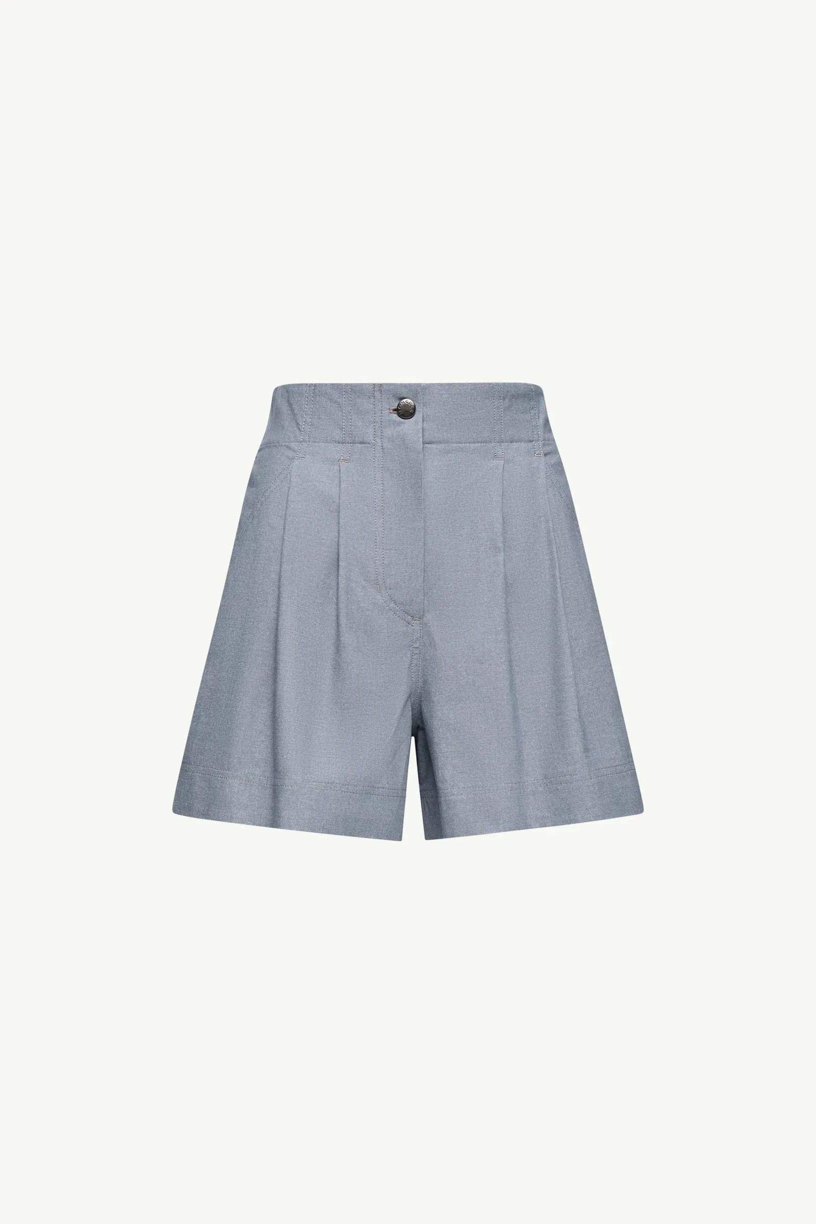Moncler Chambray Shorts Powder Blue Powder Blue