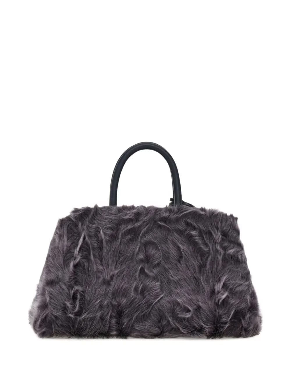 mini Hug shearling-front cross body bag